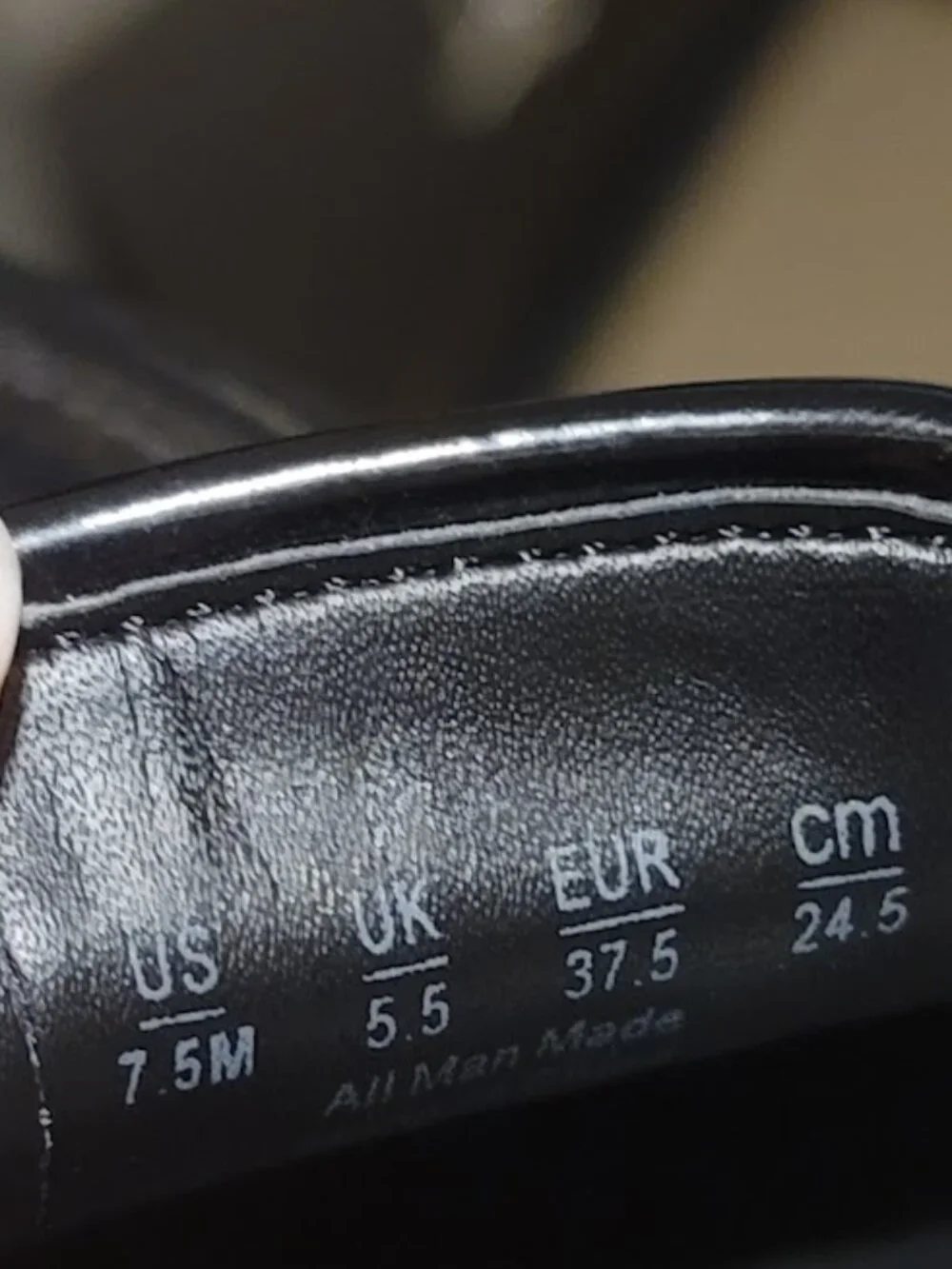 Franco Sarto Black Leather Penny Loafers - Lug Sole - Size 7.5M